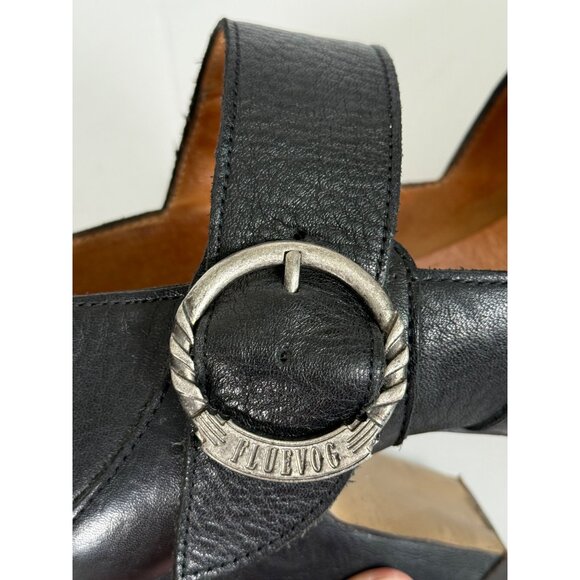 John Fluevog Leather Prepare Leader Platform Mary Jane Heels Black - Picture 11 of 12